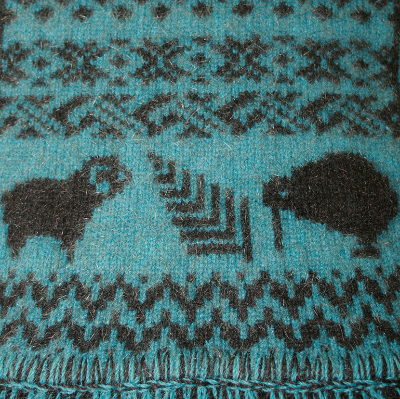 9946 NZ icon Scarf teal-blk-157